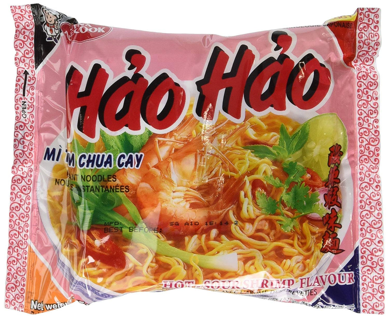 HaoHao Sour Hot Shrimp Flavour Noodle