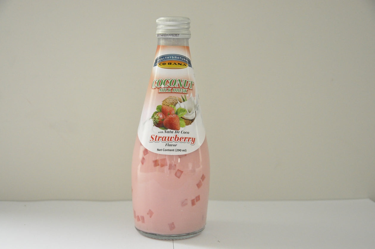Coconut Milk Drink with Nata De Coco Strawberry Flavor