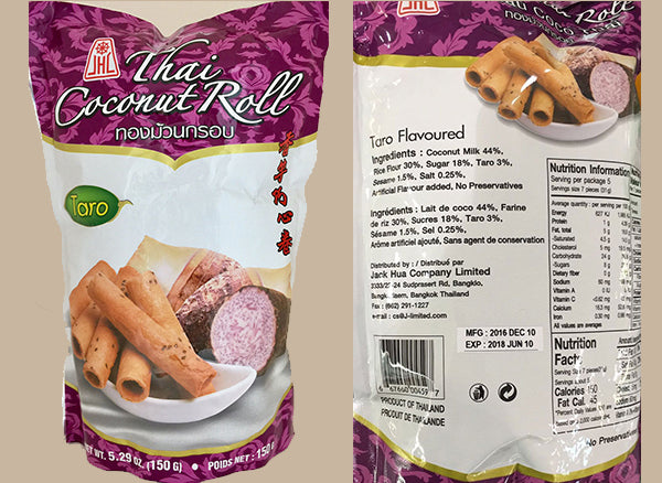 JHC Thai Coconut Roll(Taro)125g